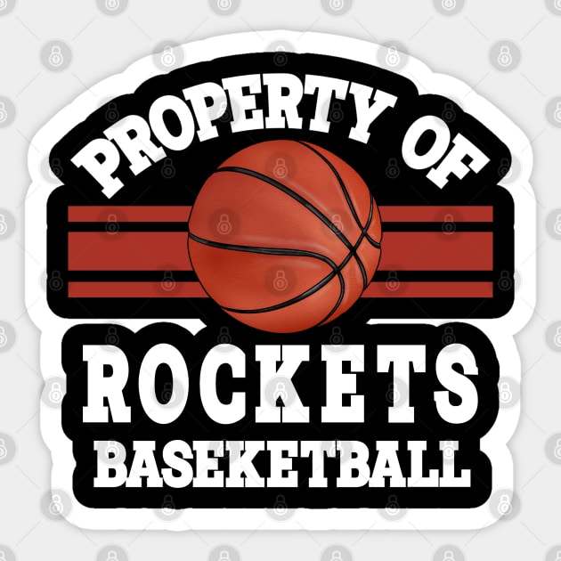 Proud Name Rockets Graphic Property Vintage Basketball Sticker by Frozen Jack monster